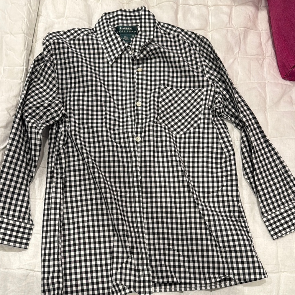Black and White Checkered Men's Shirt